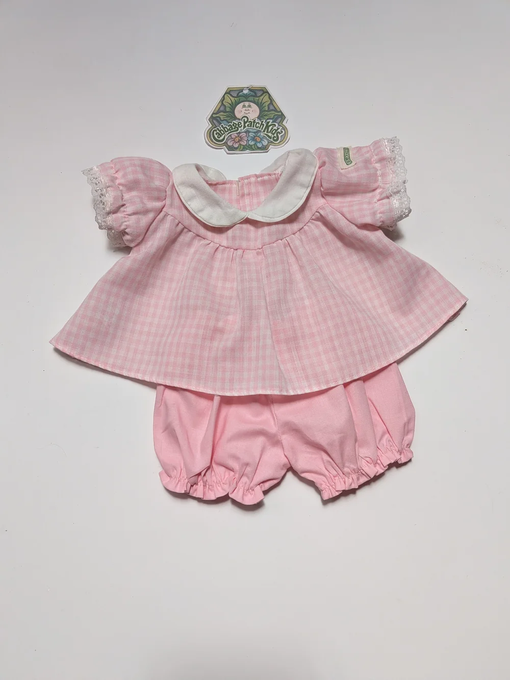 Cabbage Patch Kids Doll Clothes Pink Dress 15 CPK, W/ New Bloomers